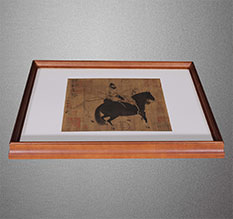 石拐书画装裱配框服务案例